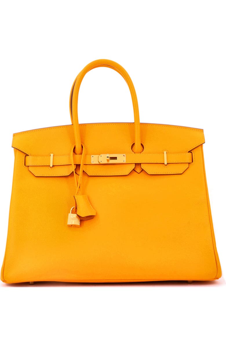 Pre-Owned Hermes Birkin Handbag Yellow Epsom with Gold Hardware 35, Main, color,