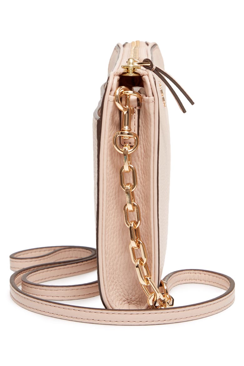 Marsden Leather Wallet Crossbody Bag, Alternate, color, LIGHT OAK