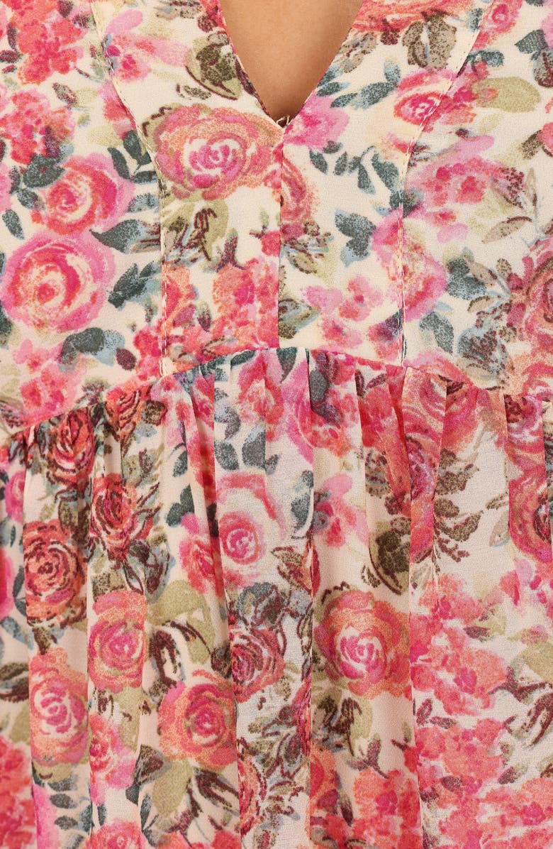 Petal & Pup Reese Floral Long Sleeve Minidress, Alternate, color,