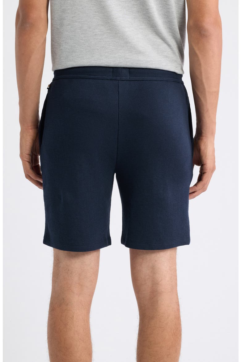 Waffle Knit Shorts, Alternate, color, DARK BLUE