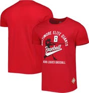 STITCHES Men's Stitches Red Baltimore Elite Giants Soft Style T-Shirt
