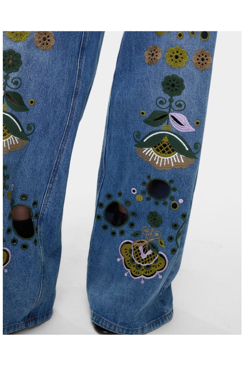 Embroidered Wide-leg Jean, Alternate, color, BLUE_MULTI
