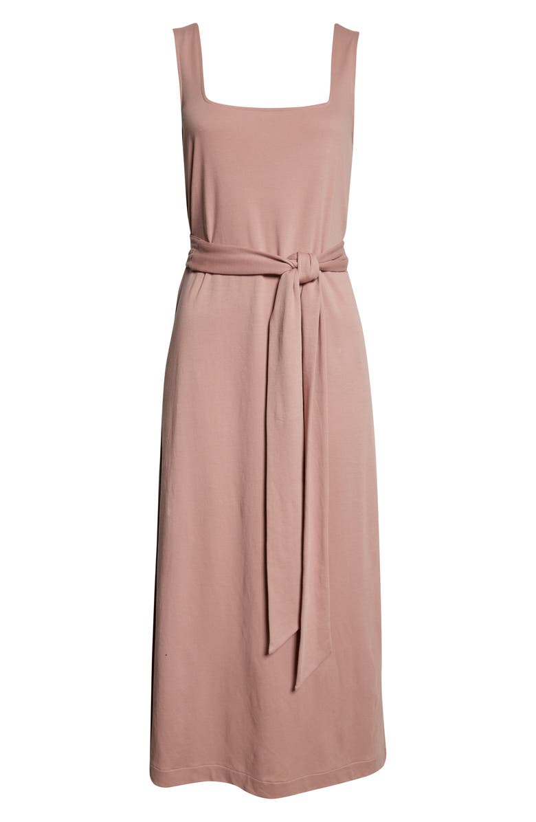 Vince Belted Square Neck Midi Dress, Alternate, color, Dk Mauve Orchid