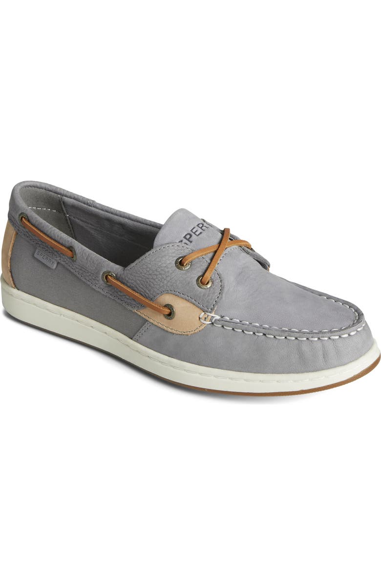 SPERRY TOP-SIDER<sup>®</sup> Coast Fish Leather Boat Shoe, Main, color,