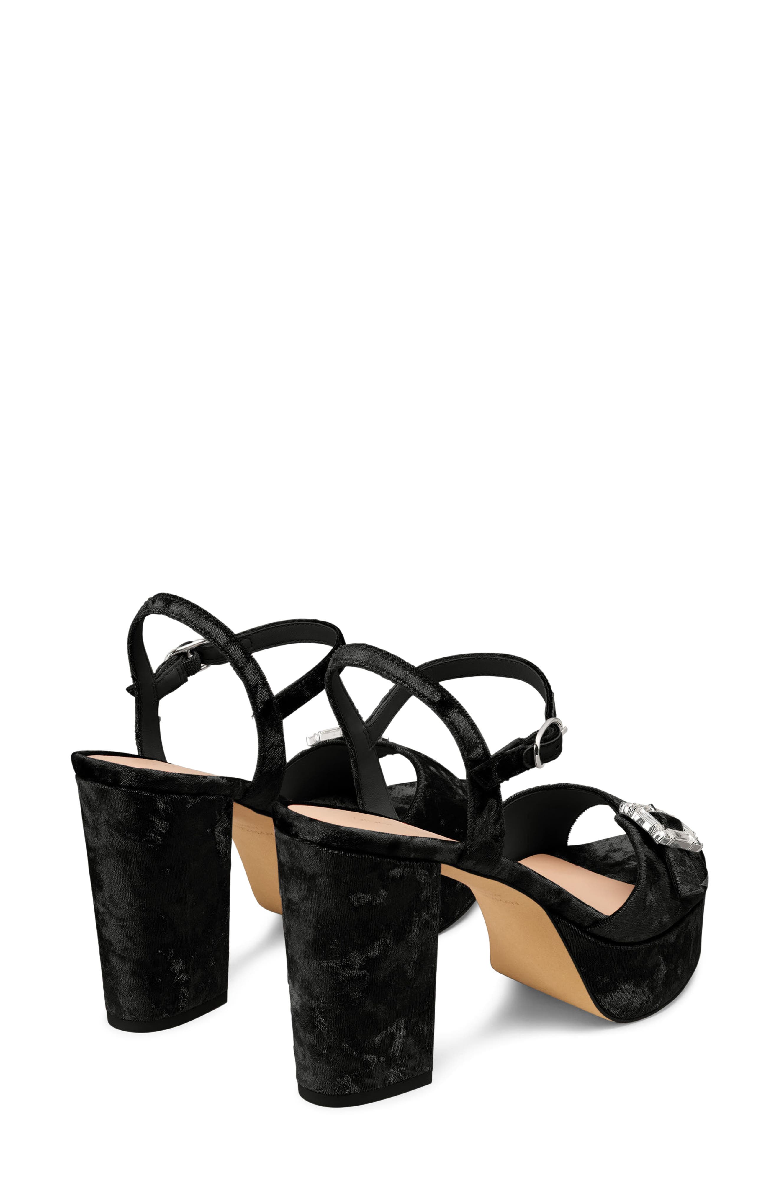 June Platform Sandal, Alternate, color, BLACK