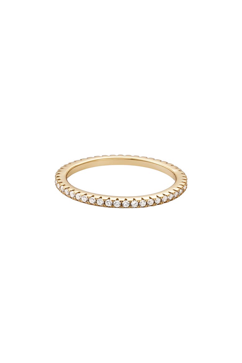 Pavé 925 Sterling Silver CZ Eternity Band Ring, Main, color, GOLD
