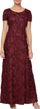 Alex Evenings Embellished Lace A-Line Evening Gown