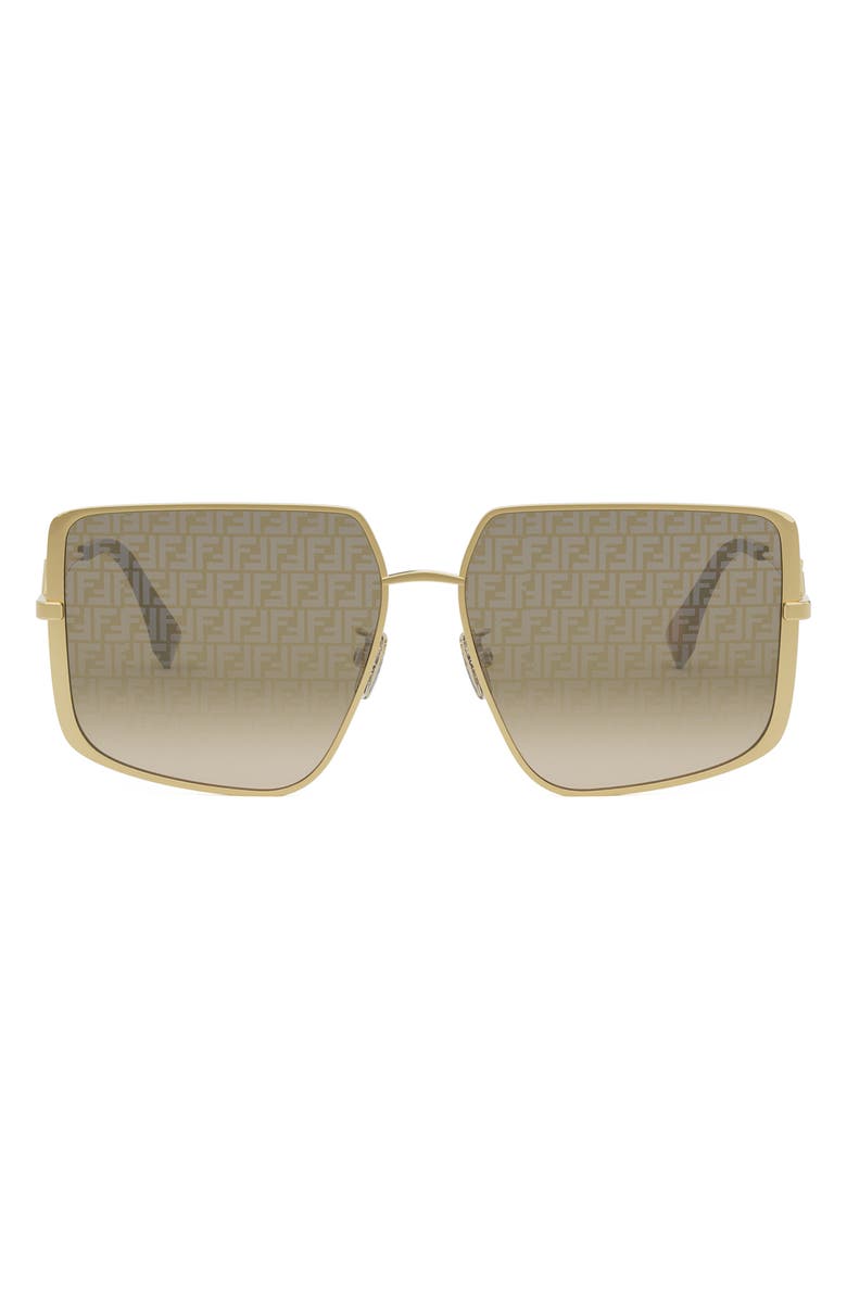 Fendi Diamonds 59mm Gradient Geometric Sunglasses, Main, color,