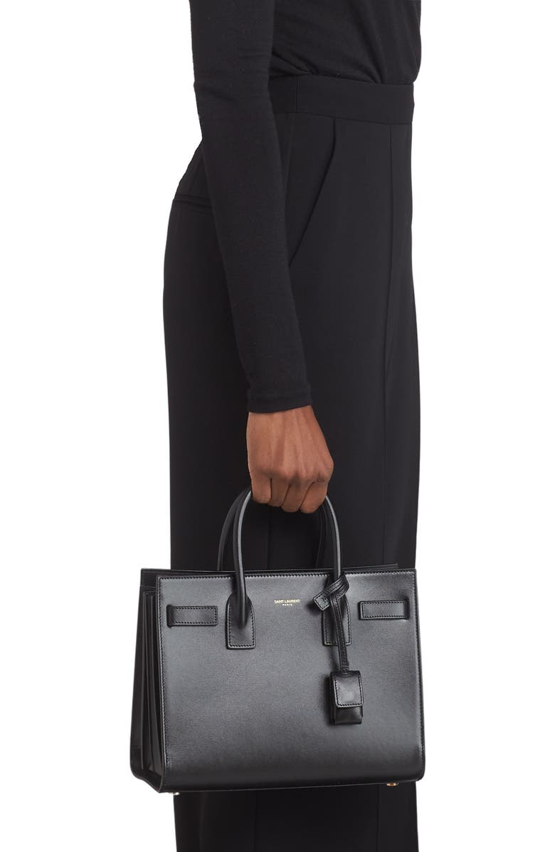 Saint Laurent Baby Sac de Jour Leather Tote, Alternate, color,