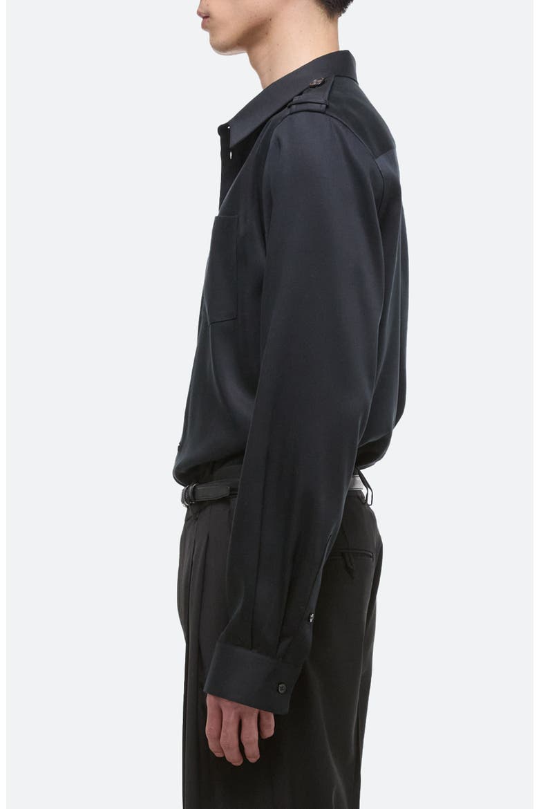 Epaulet Button-Up Shirt, Alternate, color, BLACK - 001