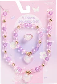 Capelli New York Kids' Assorted 3-Piece Heart Jewelry Set