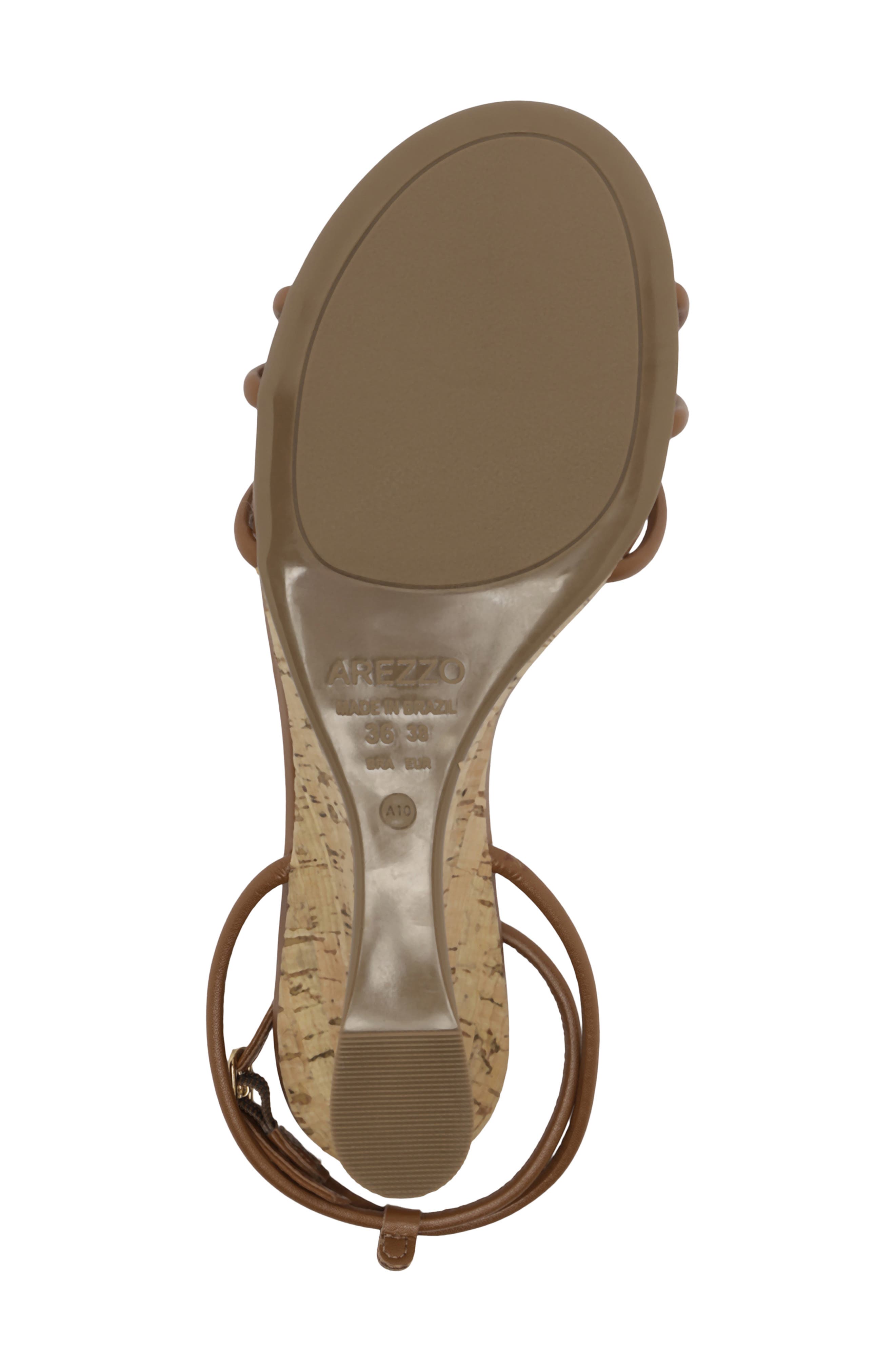 Arezzo Thara Ankle Strap Wedge Sandal, Alternate, color, Soul Natural