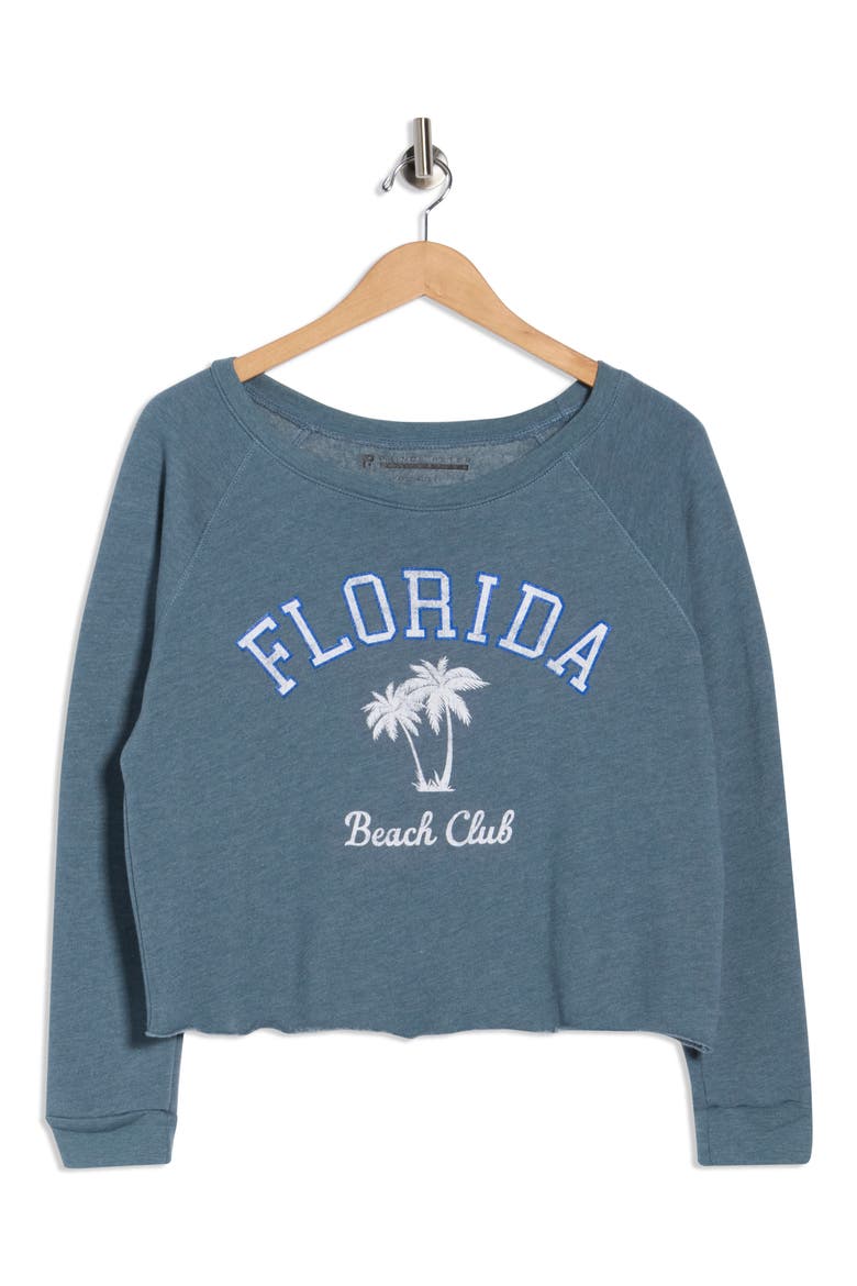 Florida Beach Graphic Sweatshirt, Alternate, color, BLUE