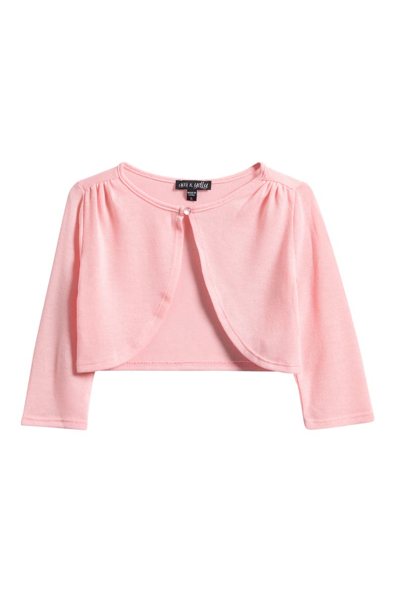 Kids' Bolero Cardigan Shrug, Main, color, BLUSH