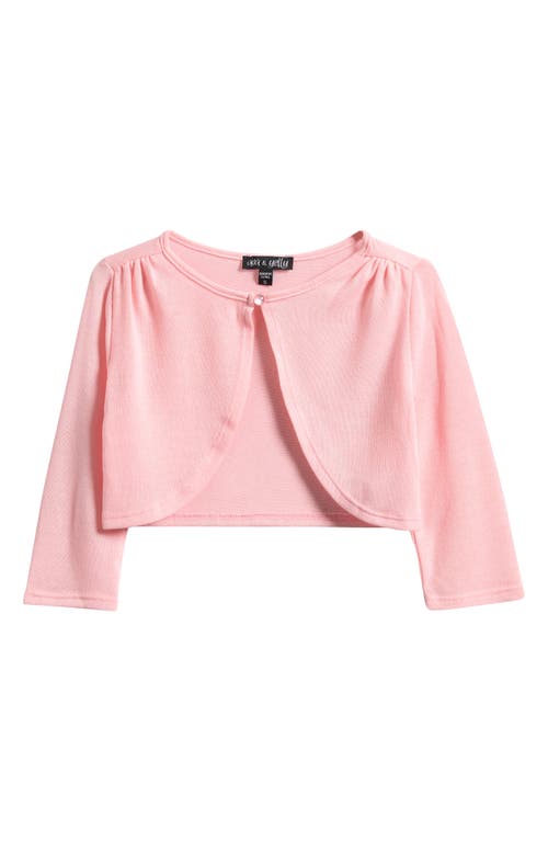 Ava & Yelly Kids' Bolero Cardigan Shrug In Pink