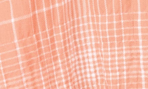Foxcroft Cici Plaid Non-iron Button-up Tunic Shirt In Pumpkin Spice