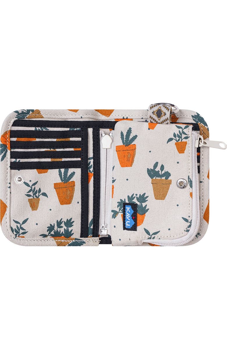 KAVU Zippy Wallet - Women's, Alternate, color, Potted Plants