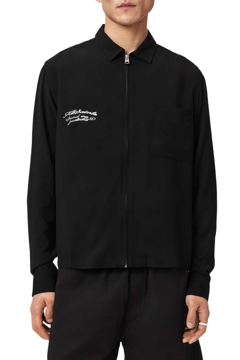 Buck Embroidered Jacket, Main, color, SURGE BLACK