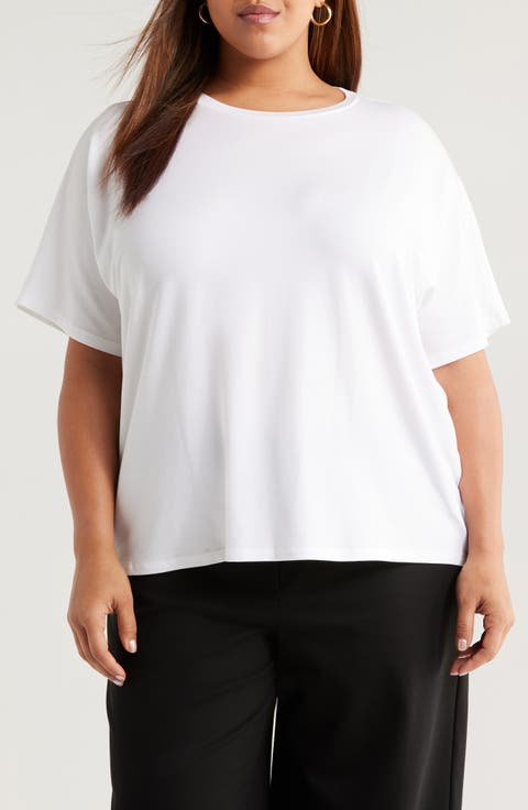 Boxy Crewneck T-Shirt (Plus)