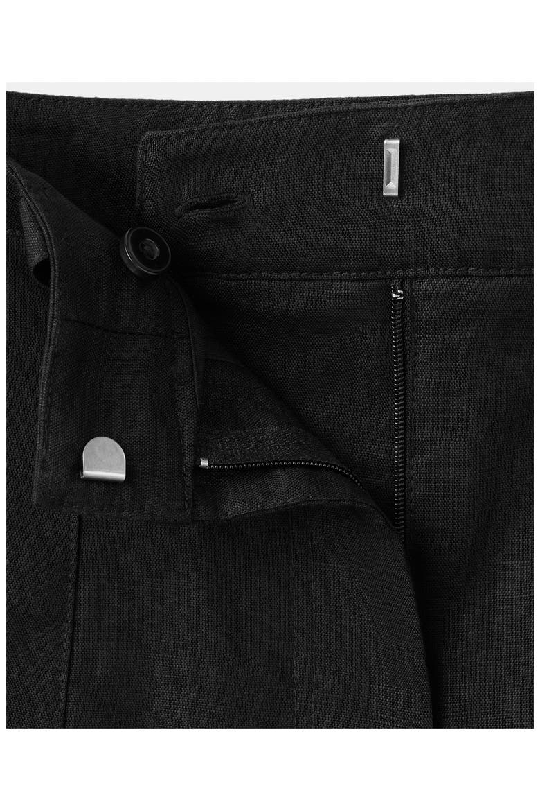 Linen & Cotton Balloon Pants, Alternate, color, BLACK
