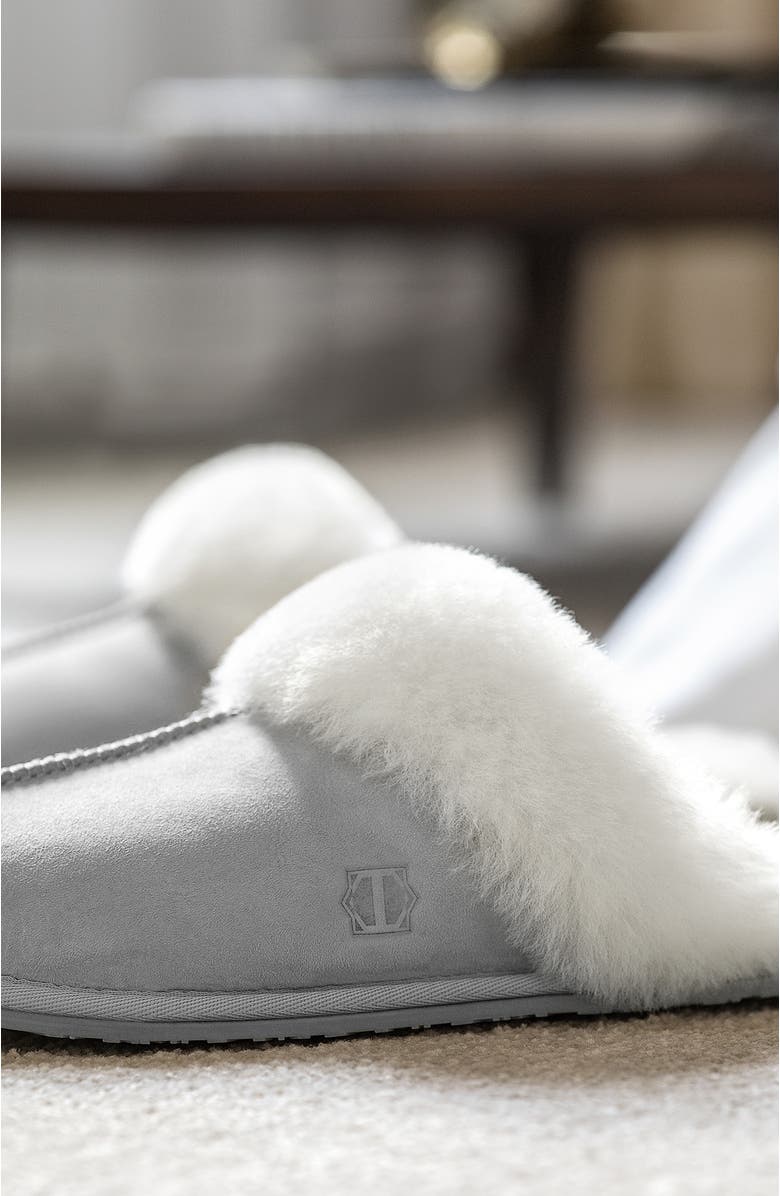 Togas Amanda Womens sheepskin slippers, Alternate, color, Grey