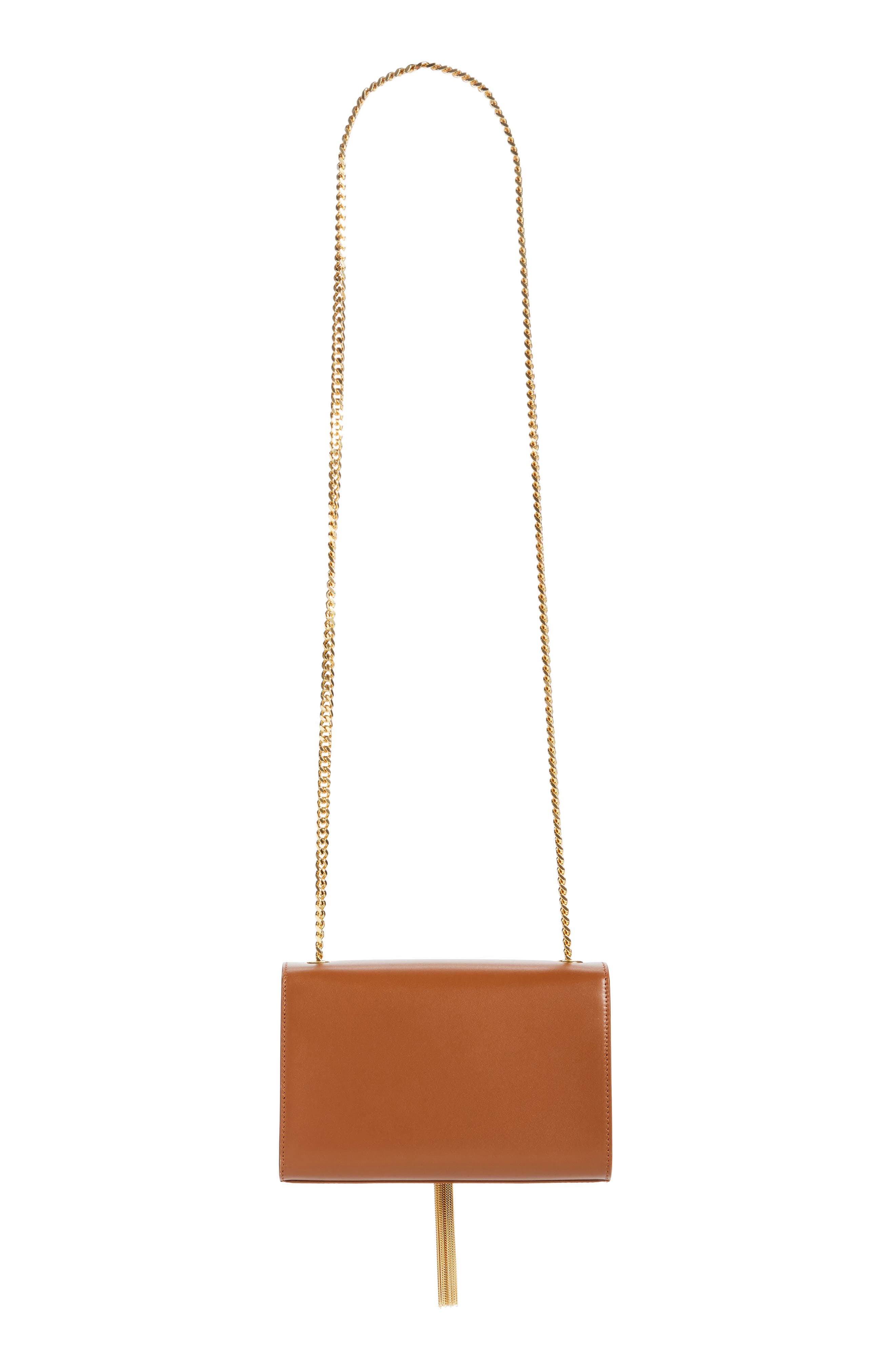 Saint Laurent Kate Tassel Calfskin Leather Shoulder Bag, Alternate, color, 