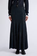 Bottega Veneta Sequins Double Layer Knit Skirt