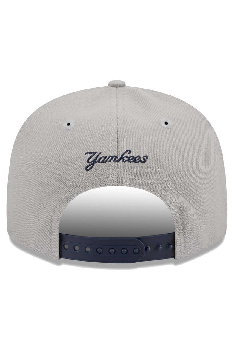 Men's New Era Gray/Navy New York Yankees Band 9FIFTY Snapback Hat, Alternate, color, Gray