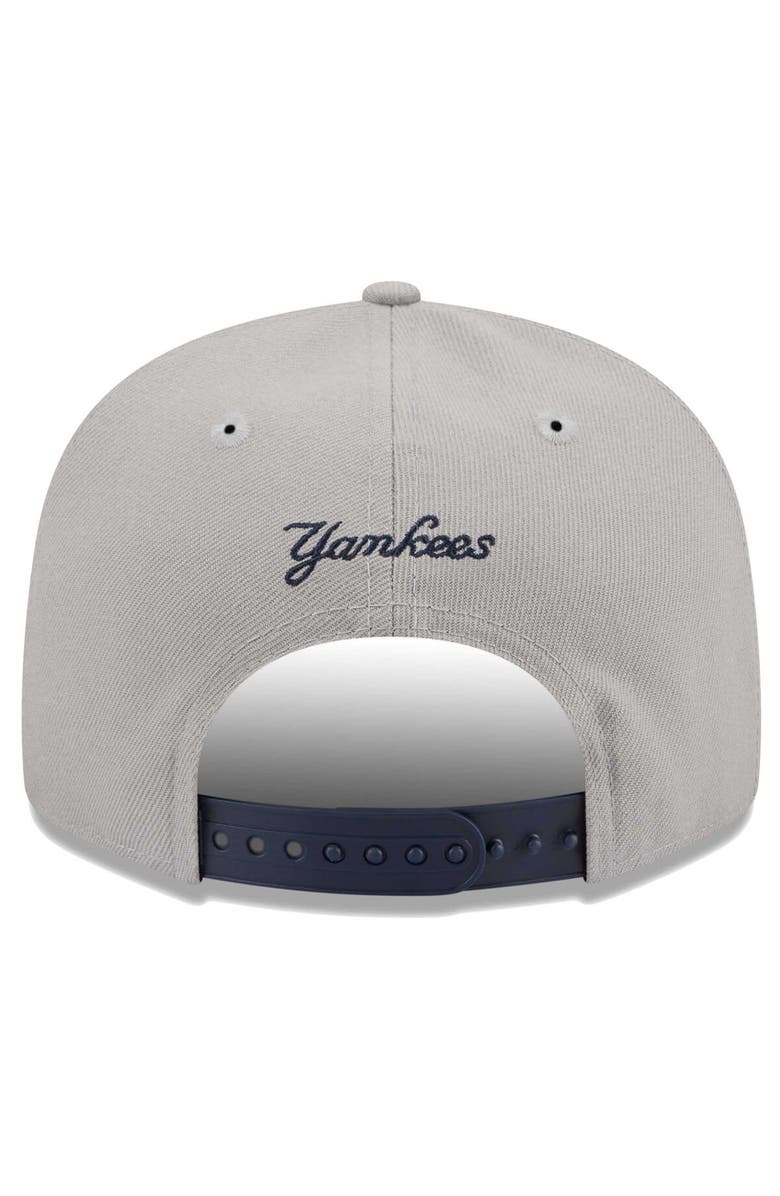 New Era Men's New Era Gray/Navy New York Yankees Band 9FIFTY Snapback Hat, Alternate, color, Gray