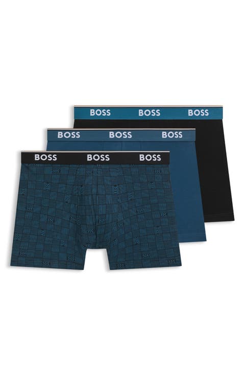 Assorted 3-Pack Power Stretch Cotton Boxer Briefs
