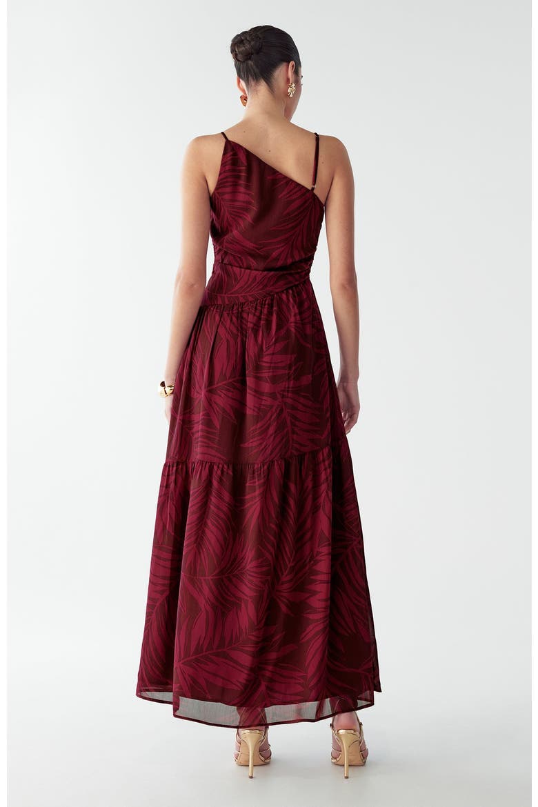 Vincent Maxi Dress, Alternate, color, Burgundy Palms