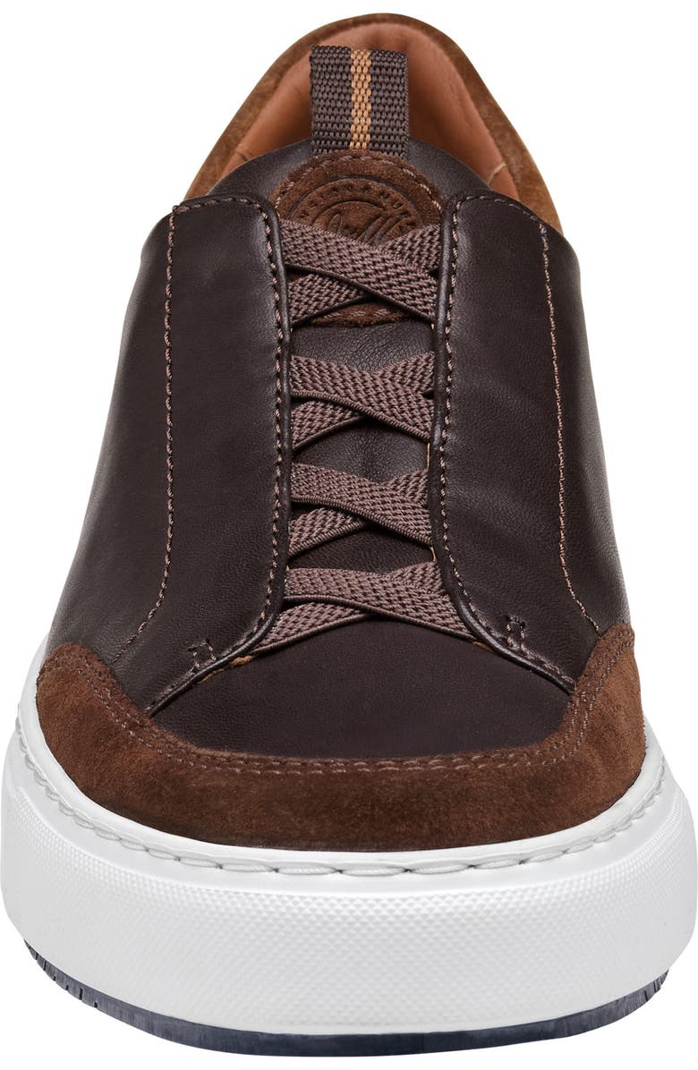 JOHNSTON & MURPHY COLLECTION Johnston & Murphy Anson Lace to Toe Sneaker, Alternate, color, Dark Brown Sheepskin/ Suede