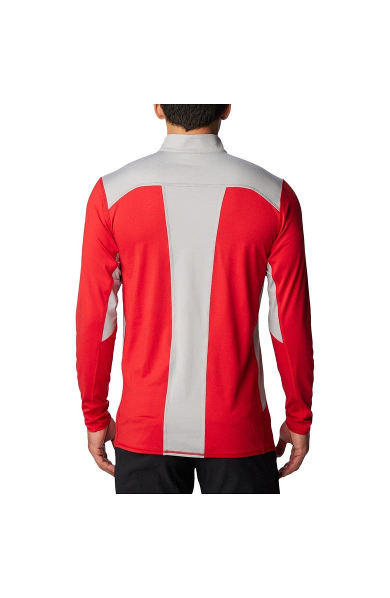 Columbia Men's Columbia Scarlet Ohio State Buckeyes Tech Trail<sup>™</sup> Omni-Shade Quarter-Zip Top, Alternate, color, Scarlet
