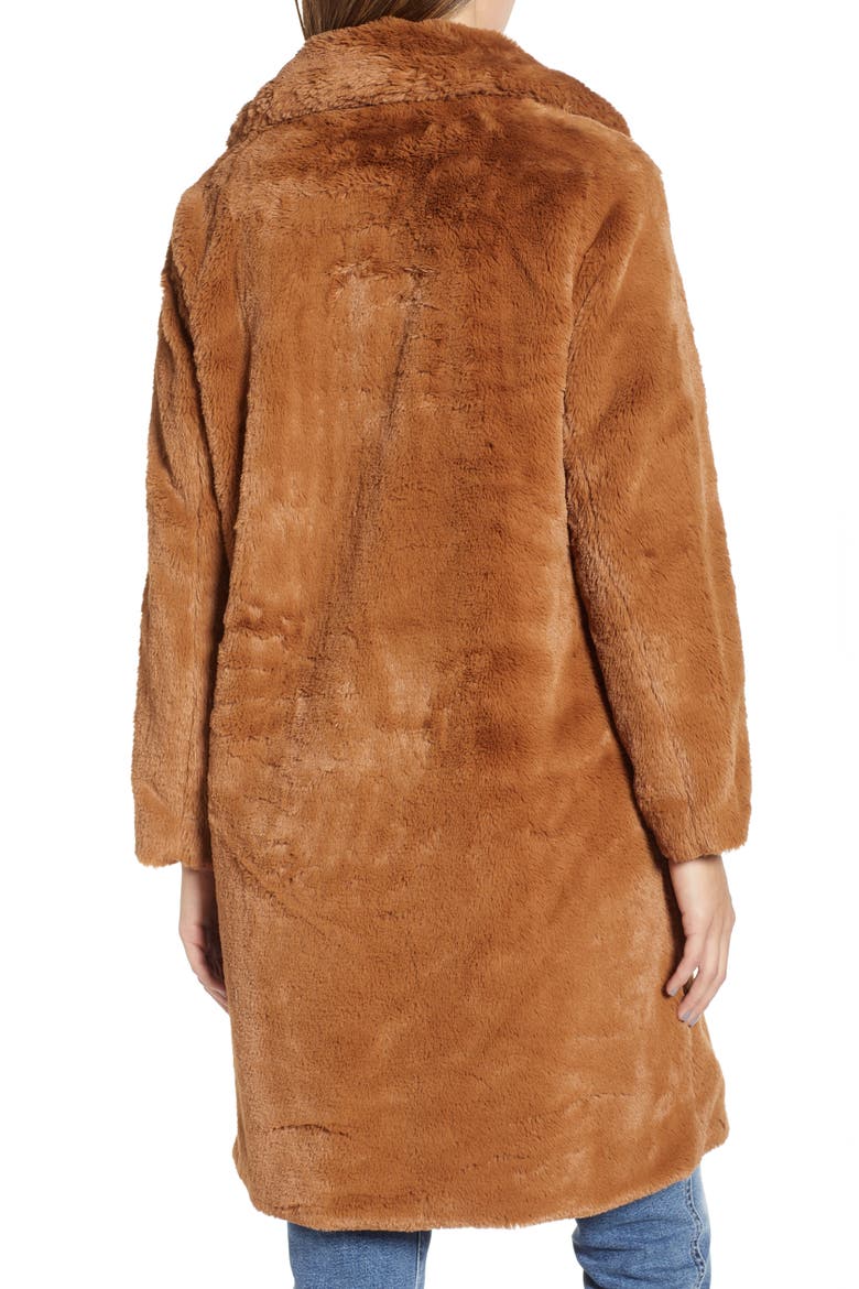 Annie Faux Fur Jacket, Alternate, color, DARK CAMEL