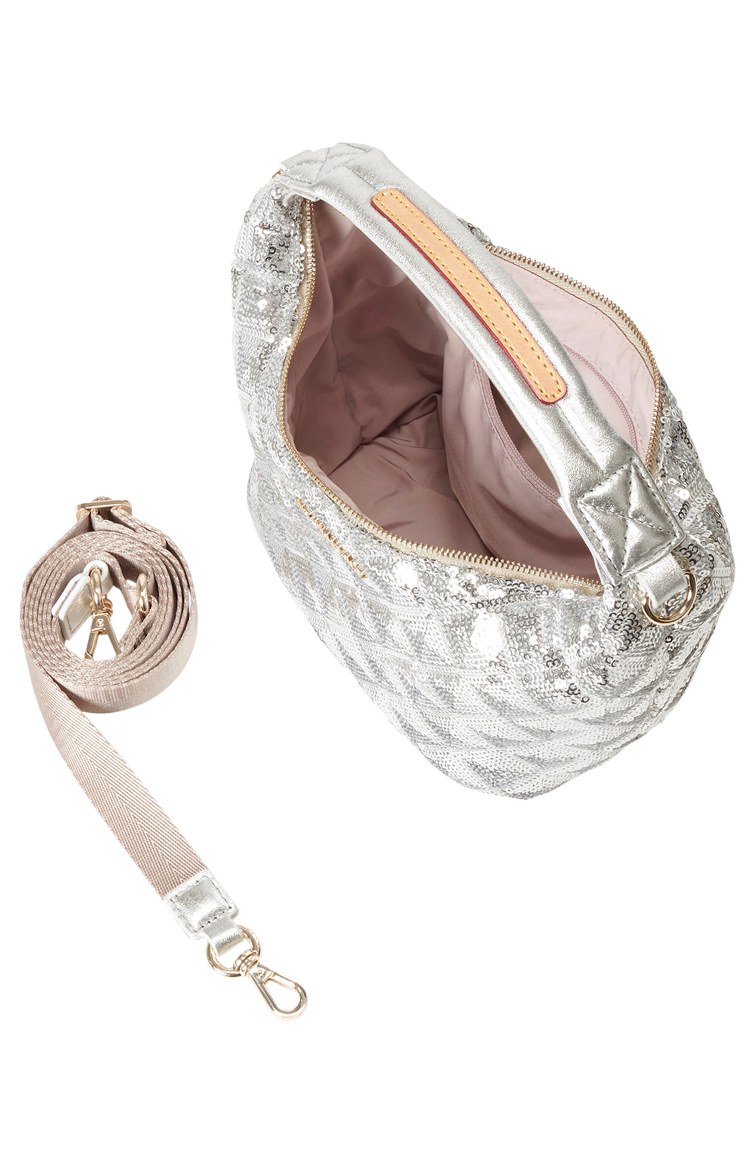 MZ Wallace Mini Metro Sequin Top Handle Bag, Alternate, color, 