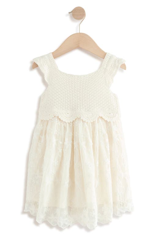 Next Kids' Mixed Media Sundress In White