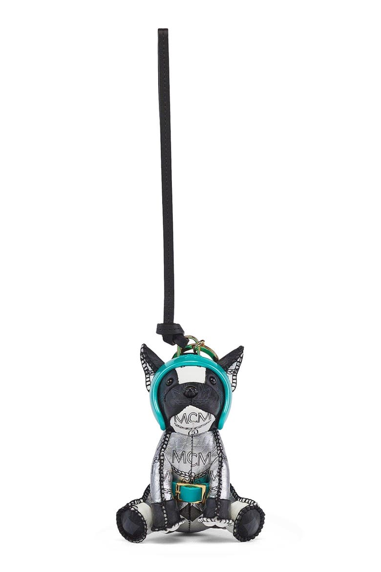 Aren Space Bulldog Charm in Visetos, Main, color, White