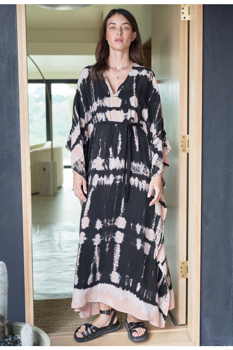 Cupro Caftan, Alternate, color, SedonaAztec