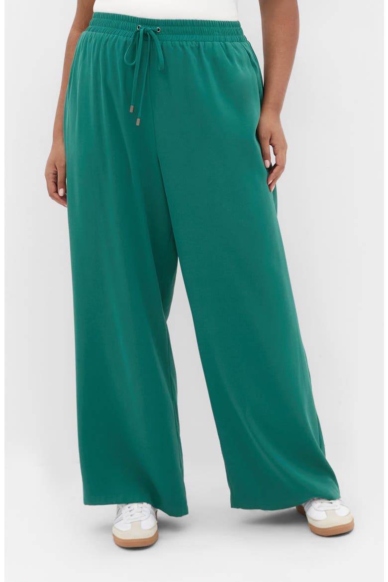 Leia Wide Leg Pull-On Pants, Main, color, JADE