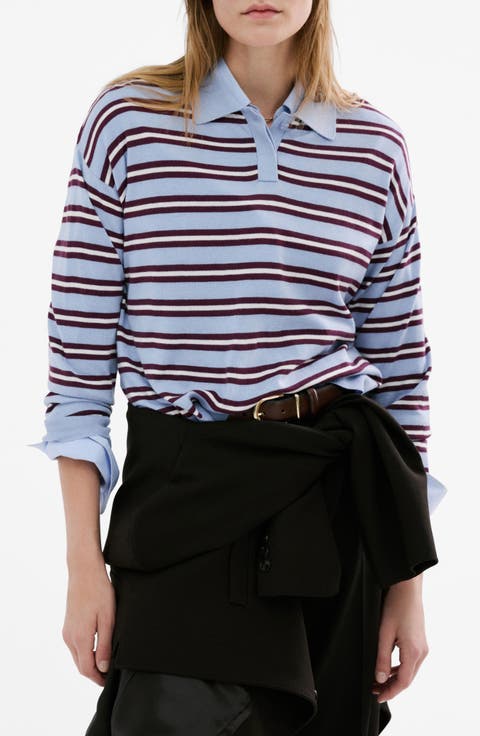 Stripe Sweater Polo (Regular & Plus)