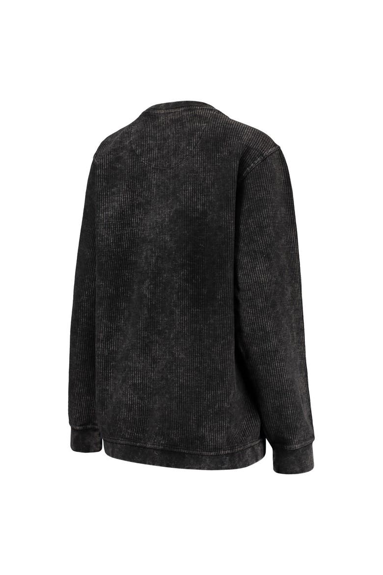 Women's Pressbox Black Army Black Knights Comfy Cord Vintage Wash Basic Arch Pullover Sweatshirt, Alternate, color, Black