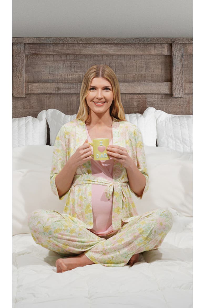 Analise During & After 5-Piece Maternity/Nursing Sleep Set for Mom & Baby, Alternate, color, Begonia