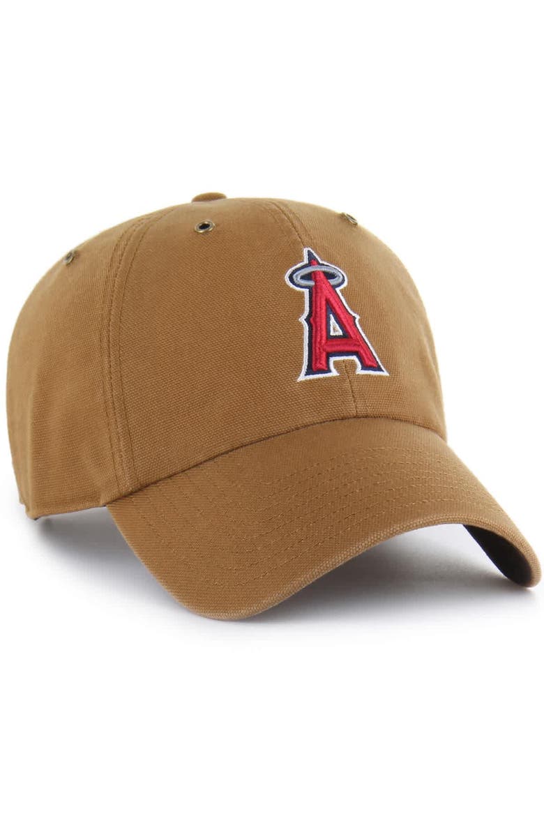 Men's Carhartt x '47  Brown Los Angeles Angels Clean Up Adjustable Hat, Alternate, color, Brown