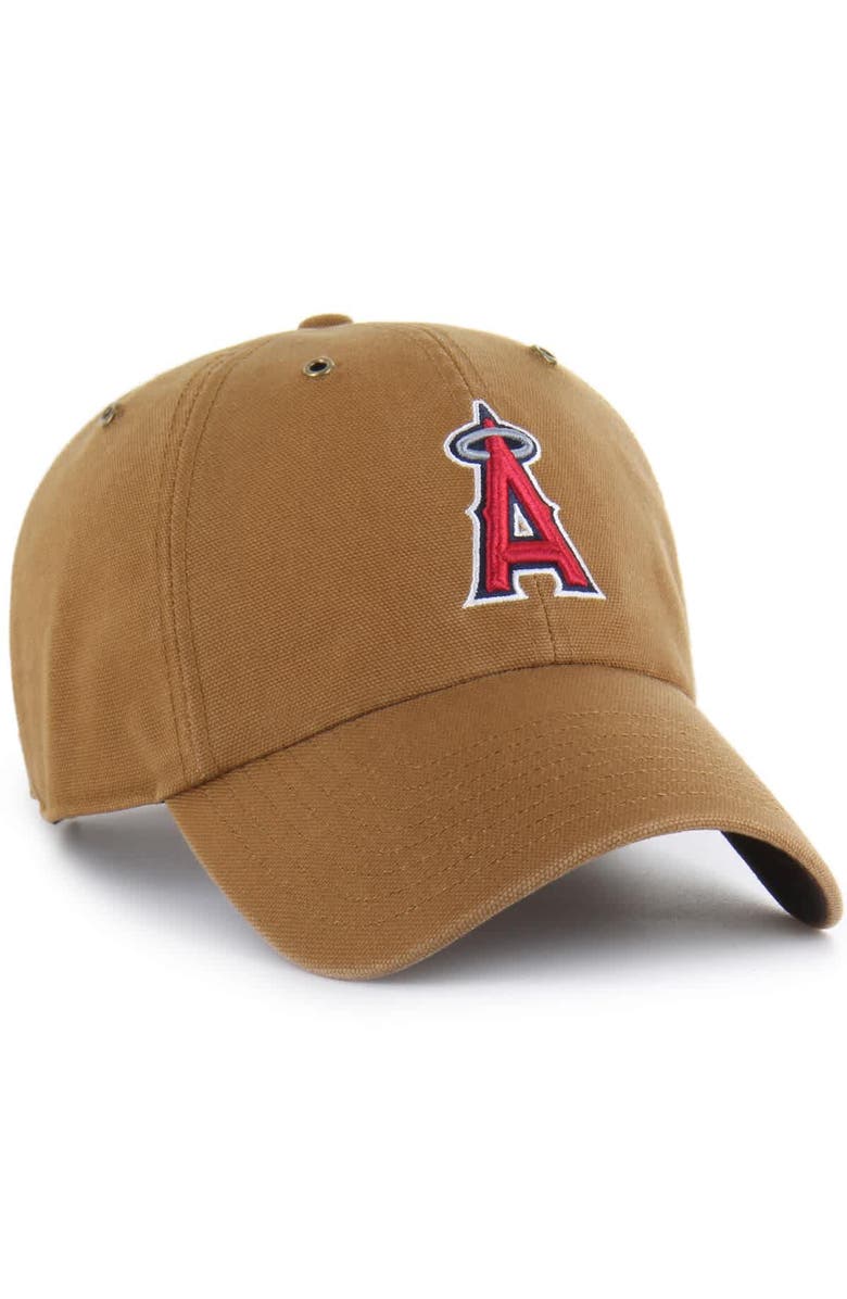 CARHARTT X 47 Men's Carhartt x '47  Brown Los Angeles Angels Clean Up Adjustable Hat, Alternate, color, 