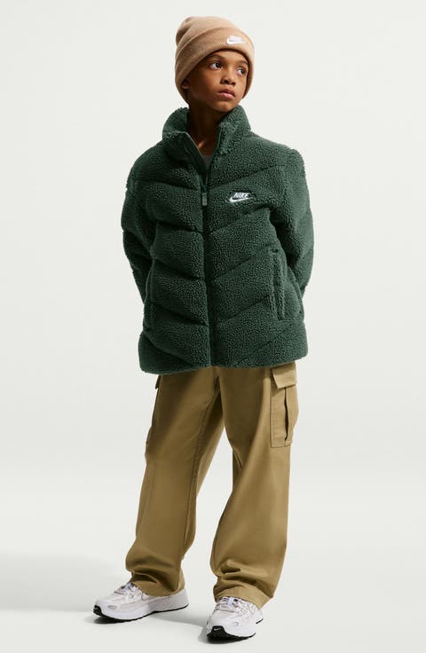 Kids' Sportswear Therma-FIT Faux Fur Puffer Jacket