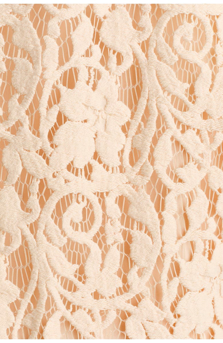 H&M Crochet-look Peplum Top, Alternate, color, Cream