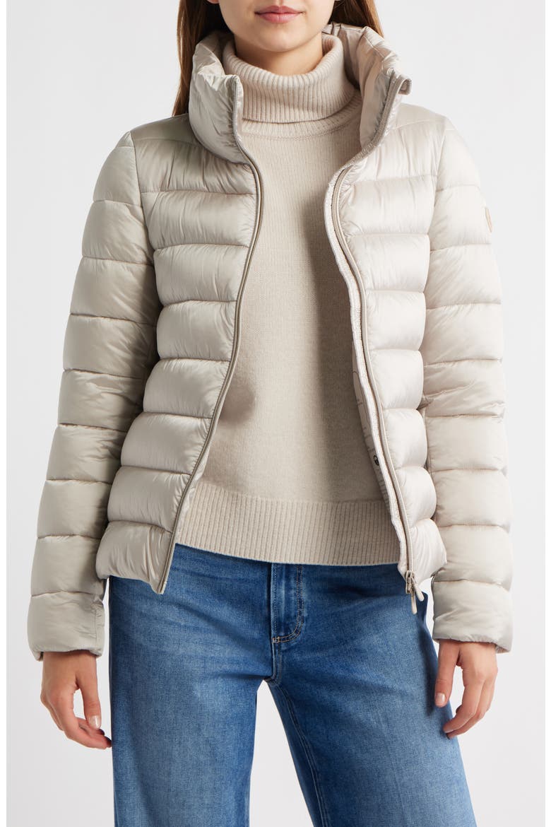 Elsie Water & Wind Repellent Puffer Jacket, Alternate, color, RAINY BEIGE