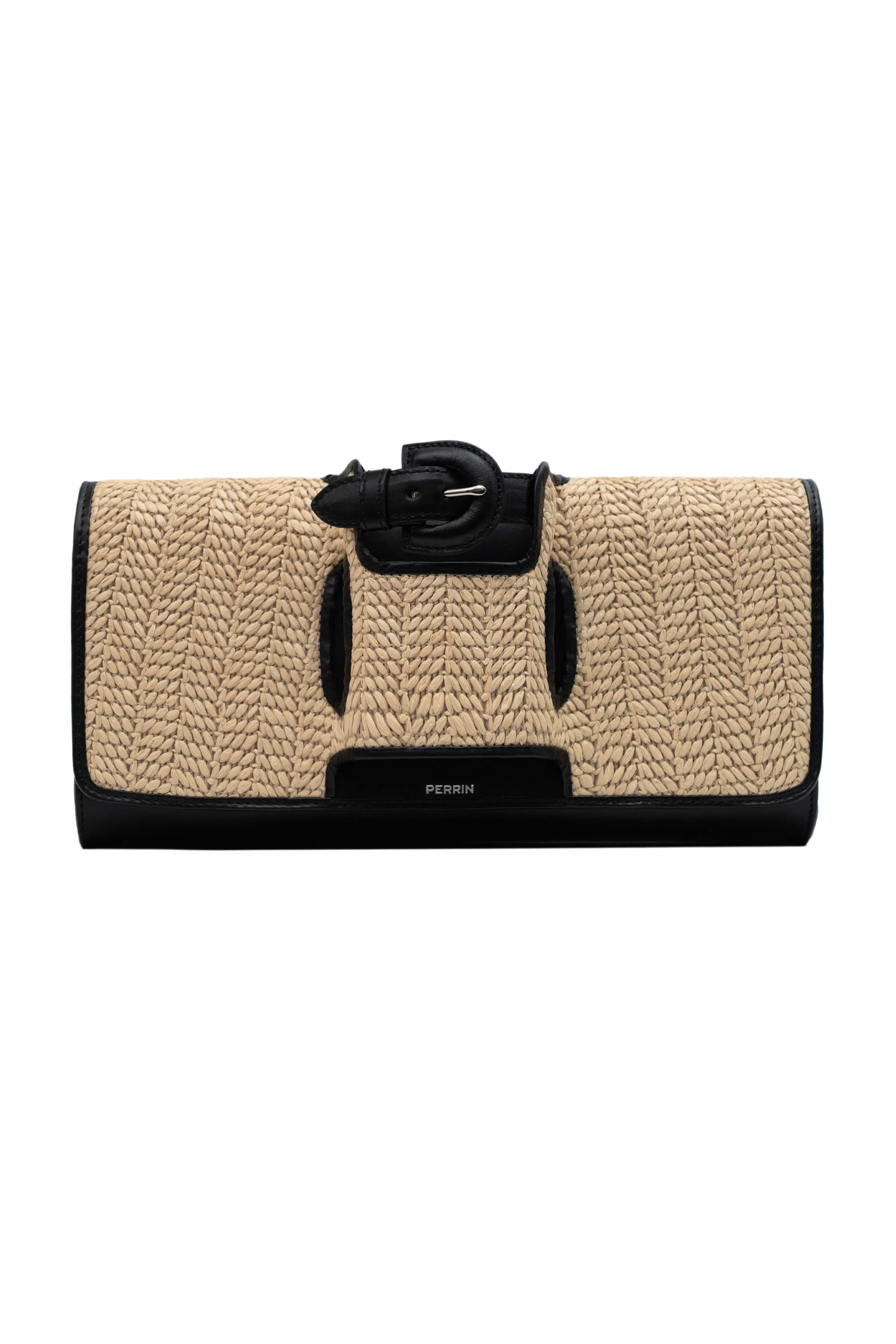 PERRIN PARIS La Parisienne Clutch Raphia, Main, color, 