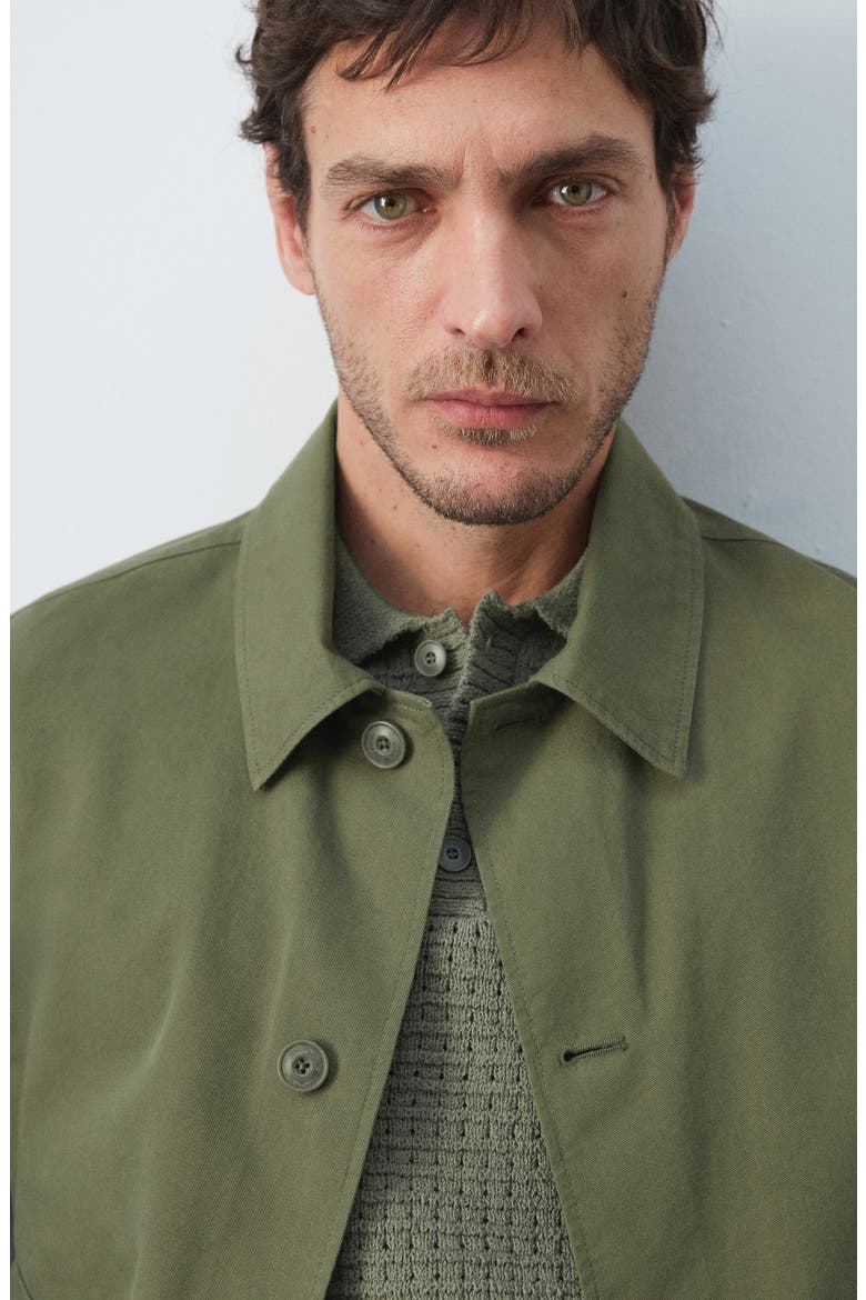 Cotton Blend Jacket, Alternate, color, KHAKI GREEN
