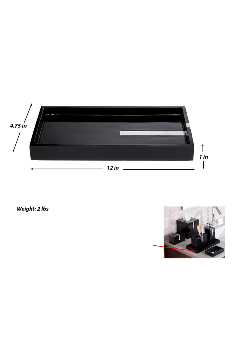 ROSELLI TRADING COMPANY Houston Street 3-Piece Bathroom Set, Alternate, color, Black